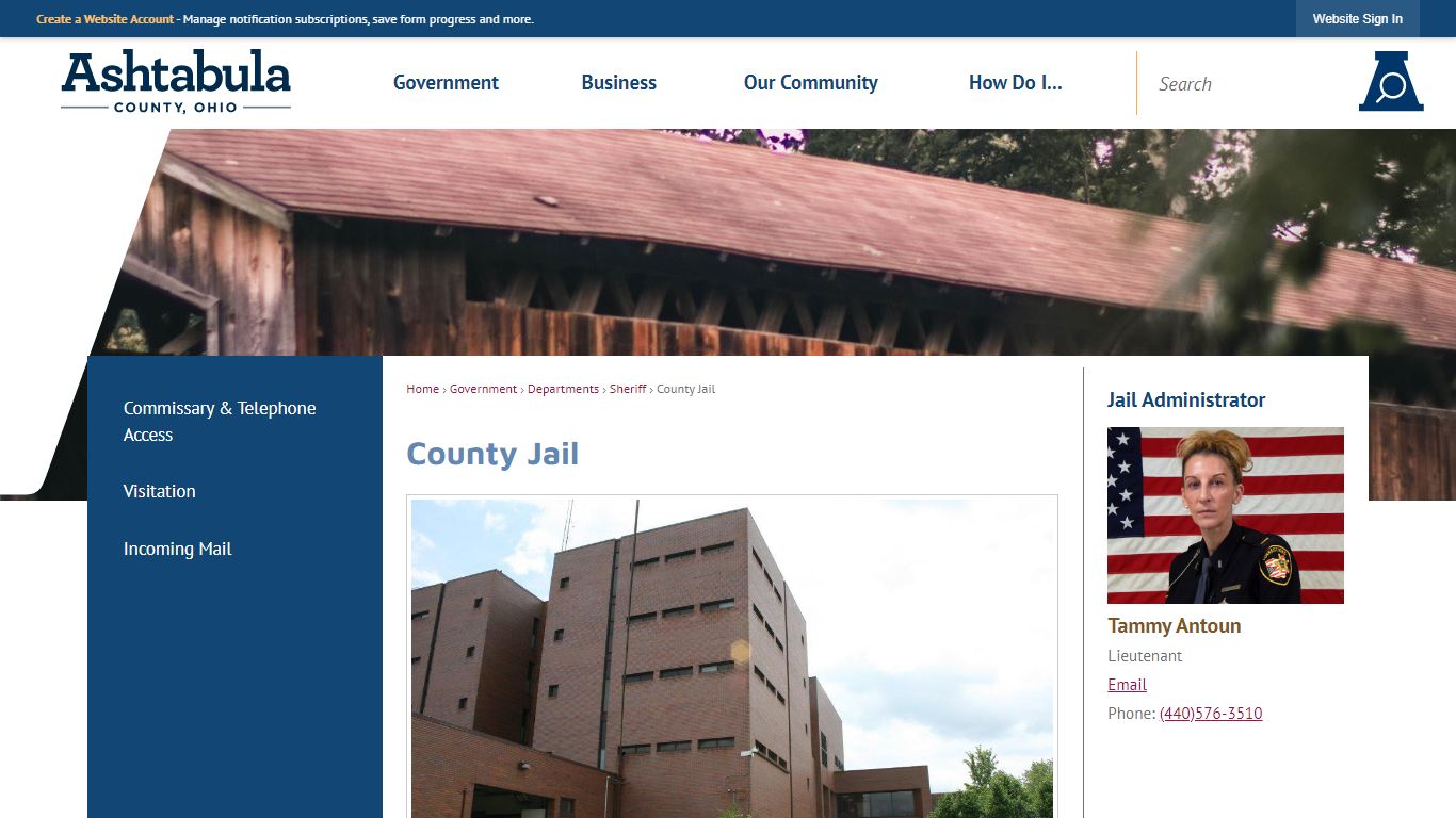 County Jail | Ashtabula County, OH - Official Website
